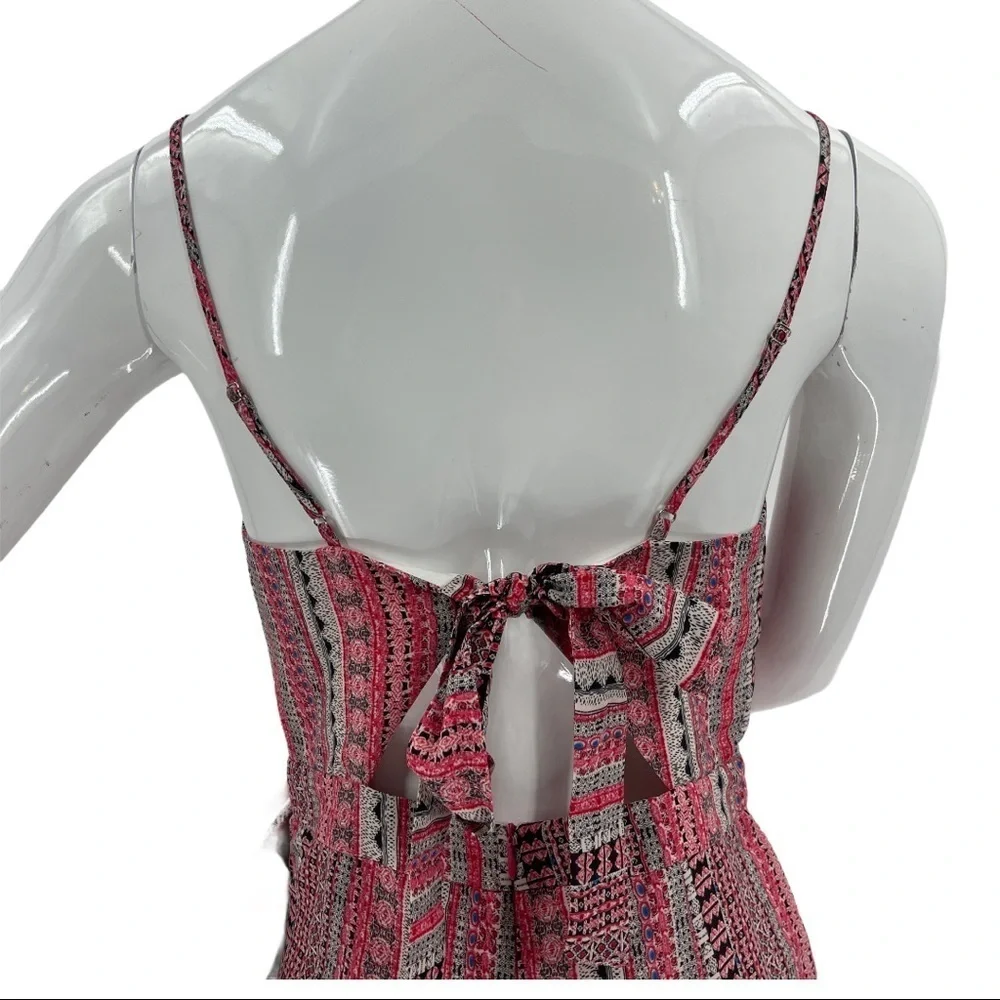 Hommage Printed Cut Out Chest Back Jumpsuit Size M - Picture 8 of 12